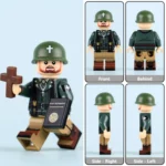 United States Army Chaplain from the World War II 2 - Custom Printed Brick Block Figure