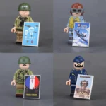 soldiers and officers from both the Allied and Axis forces during World War II - Custom Printed Brick Block Figure