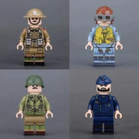Minifigure – soldiers and officers from both the Allied and Axis forces during World War II (LEGO Compatible) without poster