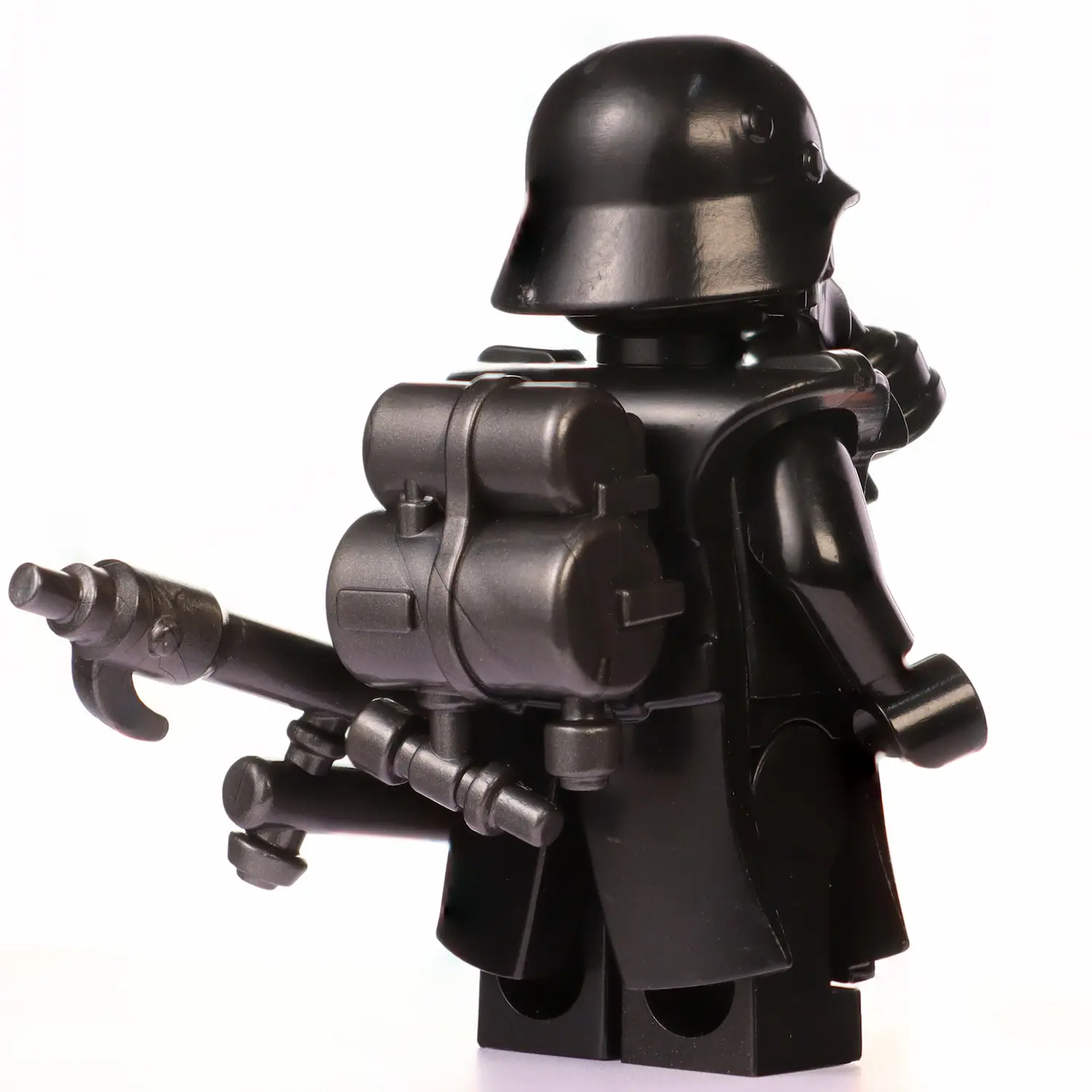 the back of Minifigure - German Flamethrower Trooper from World War II (LEGO Compatible) Minifigure - German Flamethrower Trooper from World War II (LEGO Compatible)