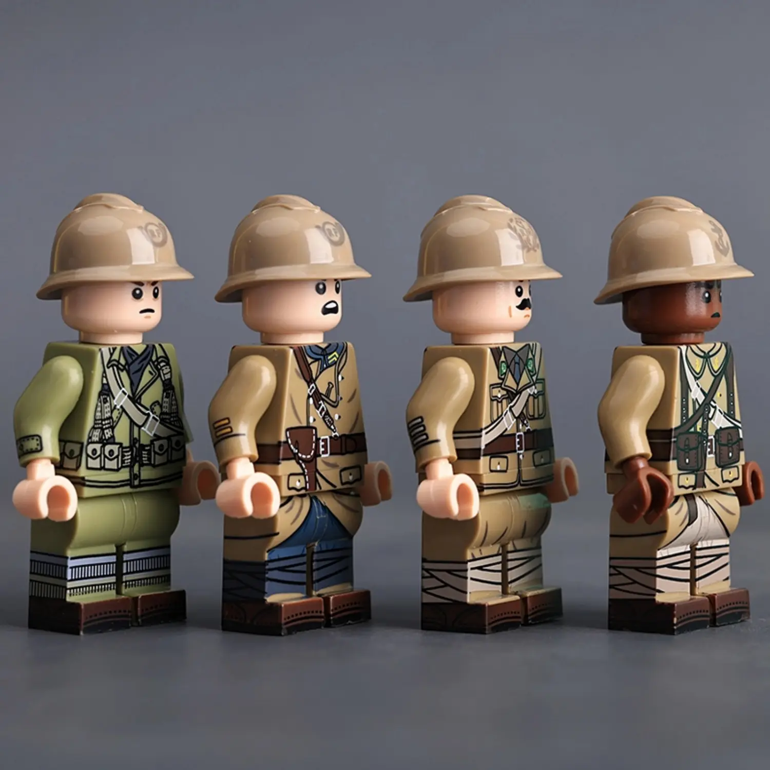 the right side of Minifigure – French Army and its colonial forces during the World War II (LEGO Compatible)