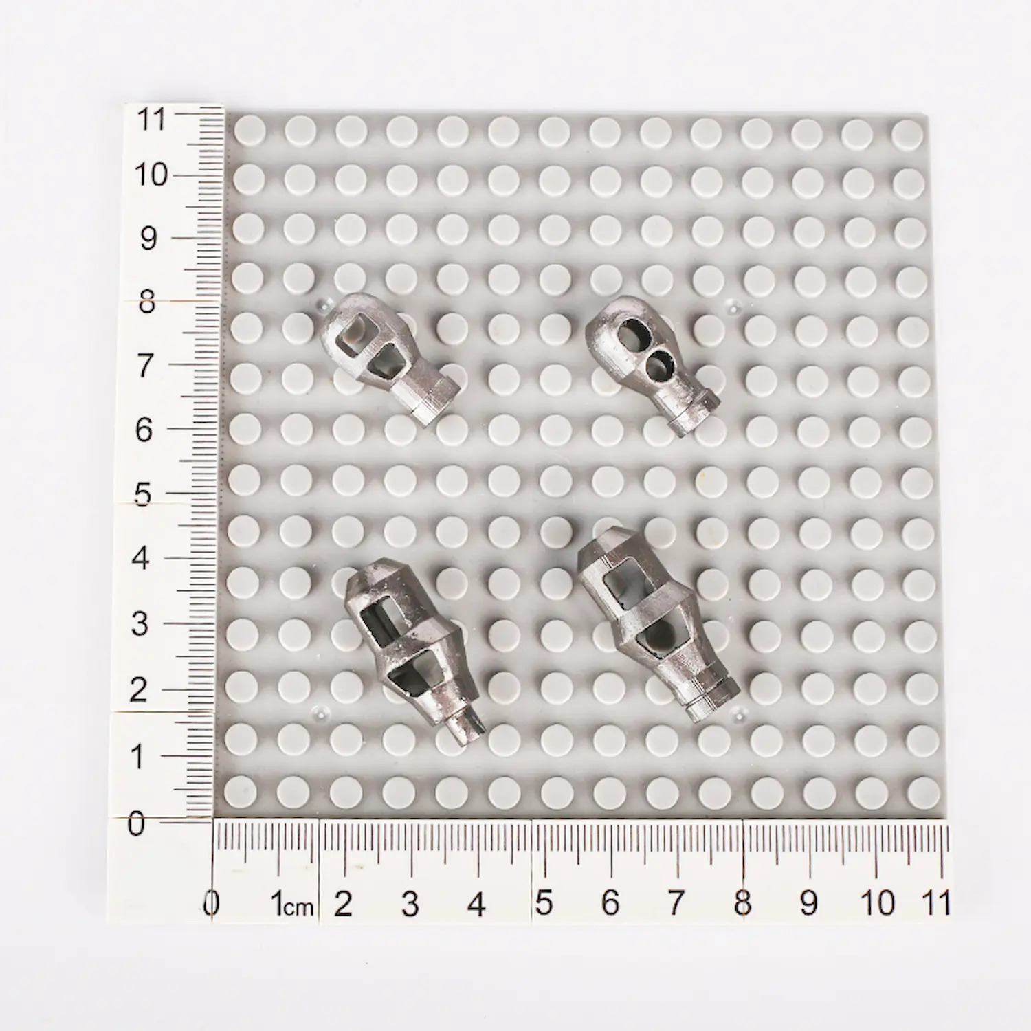 the size of Custom Piece Miniature – German single-baffle muzzle brake from a World War II era tank cannon – 3D Print for LEGO minifigure2