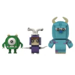 Brickheadz - Disney Pixar movie Monsters, Inc.: James P. "Sulley" Sullivan, Mike Wazowski, and Boo in her monster costume