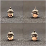 German Pickelhaube Spiked Helmet Dark Grey - Custom 3D Printed Miniature Accessory Parts Pieces for Brick Block Figures