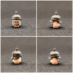 Custom Piece Miniature – German Pickelhaube Spiked Helmet Dark Grey – 3D Print for LEGO minifigure Custom Piece Miniature – German Pickelhaube Spiked Helmet Dark Grey – 3D Print for LEGO minifigure