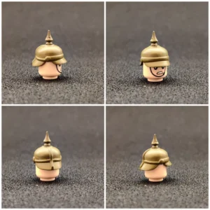 Custom Piece Miniature – German Pickelhaube Spiked Helmet olive-drab – 3D Print for LEGO minifigure Custom Piece Miniature – German Pickelhaube Spiked Helmet olive-drab – 3D Print for LEGO minifigure