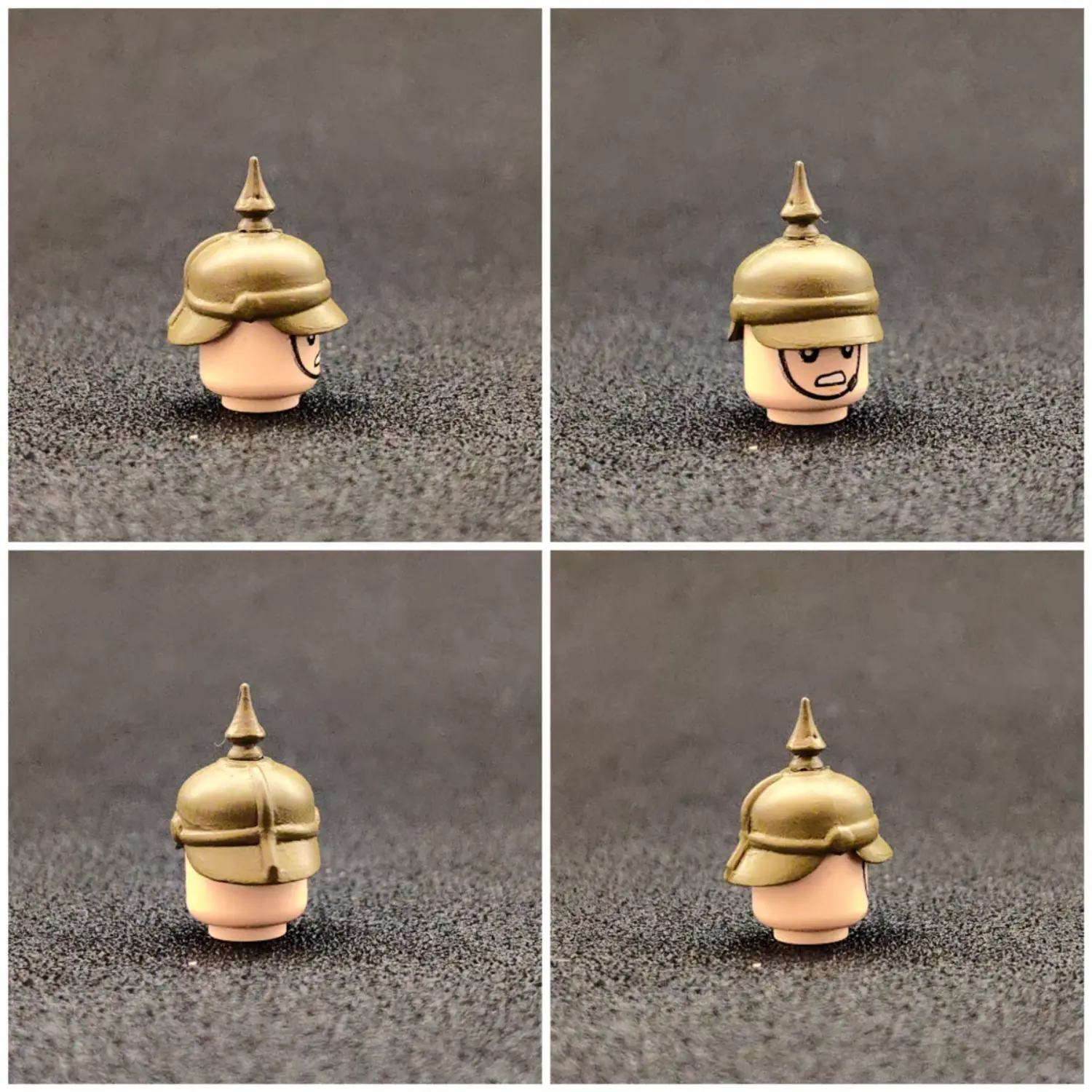Custom Piece Miniature – German Pickelhaube Spiked Helmet olive-drab – 3D Print for LEGO minifigure Custom Piece Miniature – German Pickelhaube Spiked Helmet olive-drab – 3D Print for LEGO minifigure
