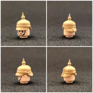 Custom Piece Miniature – German Pickelhaube Spiked Helmet tan or desert sand – 3D Print for LEGO minifigure Custom Piece Miniature – German Pickelhaube Spiked Helmet tan or desert sand – 3D Print for LEGO minifigure