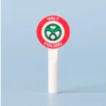 German Police traffic “Halt” Handheld Paddle Signs - Custom 3D Printed Miniature Accessory Parts Pieces for Brick Block Figures