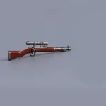 Kar98k Sniper Rifle with top-mounted telescopic sight (scope) - Custom 3D Printed Miniature Accessory Parts Pieces for Brick Block Figures