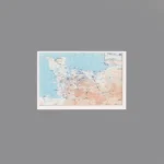 Printed Tile – 1944 Allied breakout from Saint-Lô in Normandy military map - Custom 3D Printed Miniature Accessory Parts Pieces for Brick Block Figures