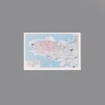 Printed Tile – 1944 American advance into the Brittany Peninsula military map - Custom 3D Printed Miniature Accessory Parts Pieces for Brick Block Figures