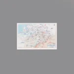 Printed Tile – 1945 Allied campaign in the Ruhr and Elbe regions of Germany military map - Custom 3D Printed Miniature Accessory Parts Pieces for Brick Block Figures