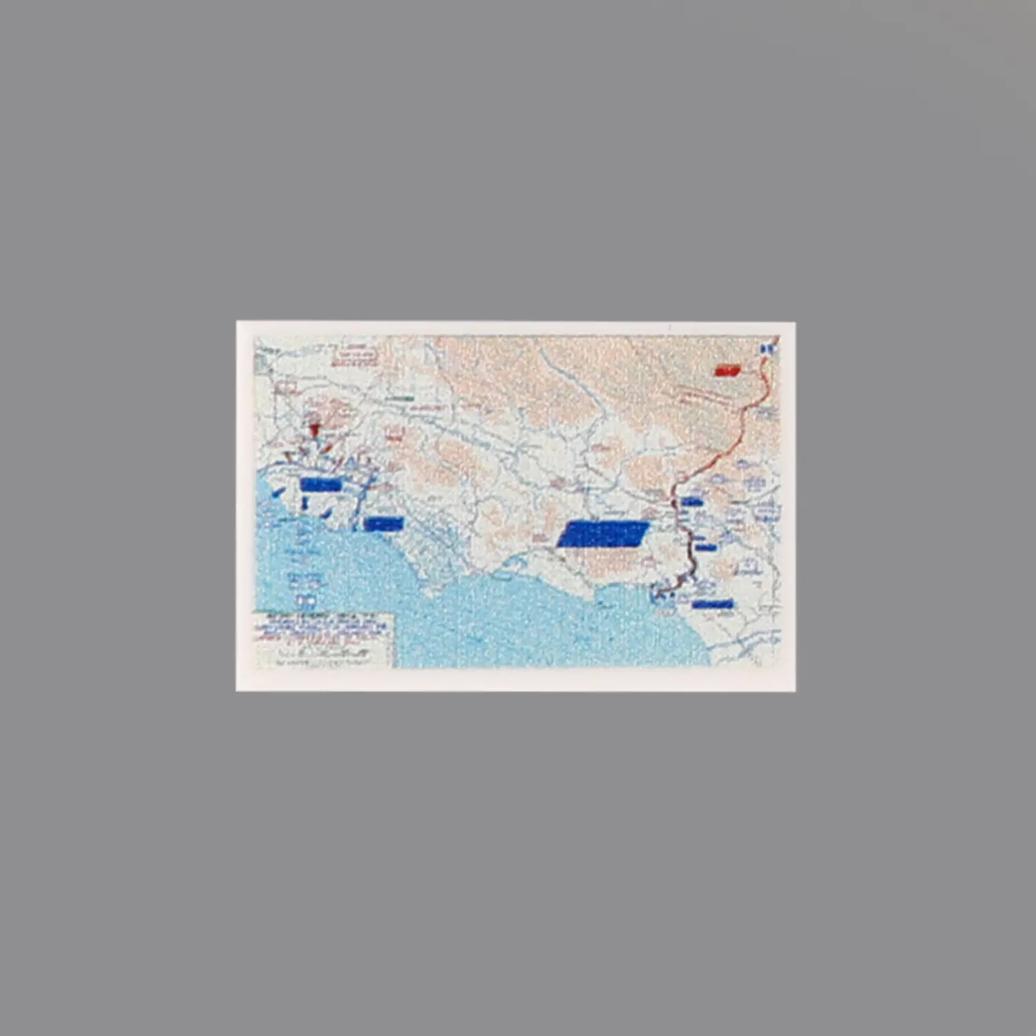 Custom Piece Printed Tile – 944 Allied beachhead and campaign map for the Battle of Anzio in Italy – 3D Print for LEGO minifigure Custom Piece Printed Tile – 944 Allied beachhead and campaign map for the Battle of Anzio in Italy – 3D Print for LEGO minifigure