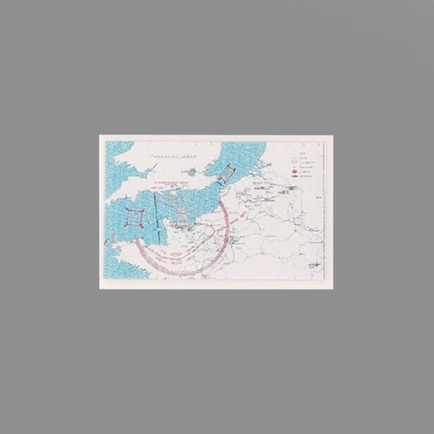 Custom Piece Printed Tile – Allied Normandy Landing plan (Operation Overlord) military map – 3D Print for LEGO minifigure