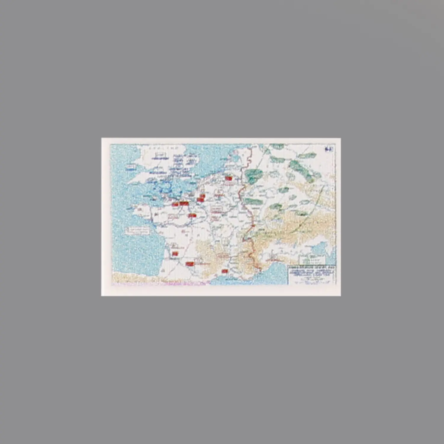 Custom Piece Printed Tile – Allied strategic bombing plan over France and England military map during WWII – 3D Print for LEGO minifigure Custom Piece Printed Tile – Allied strategic bombing plan over France and England military map during WWII – 3D Print for LEGO minifigure