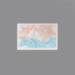 Printed Tile – Operation Dragoon military map - Custom 3D Printed Miniature Accessory Parts Pieces for Brick Block Figures