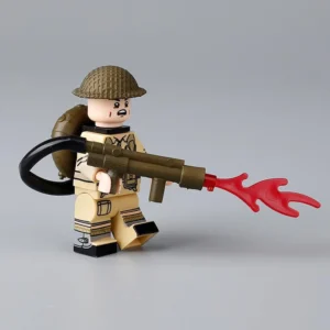 Minifigure - British Army Flamethrower Trooper from World War II (LEGO Compatible) Minifigure - British Army Flamethrower Trooper from World War II (LEGO Compatible)