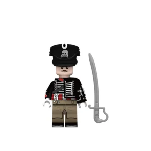 Minifigure - Brunswick Hussar, a member of Black Brunswickers (Schwarze Schar) Napoleonic Wars (LEGO Compatible) Minifigure - Brunswick Hussar, a member of Black Brunswickers (Schwarze Schar) Napoleonic Wars (LEGO Compatible)