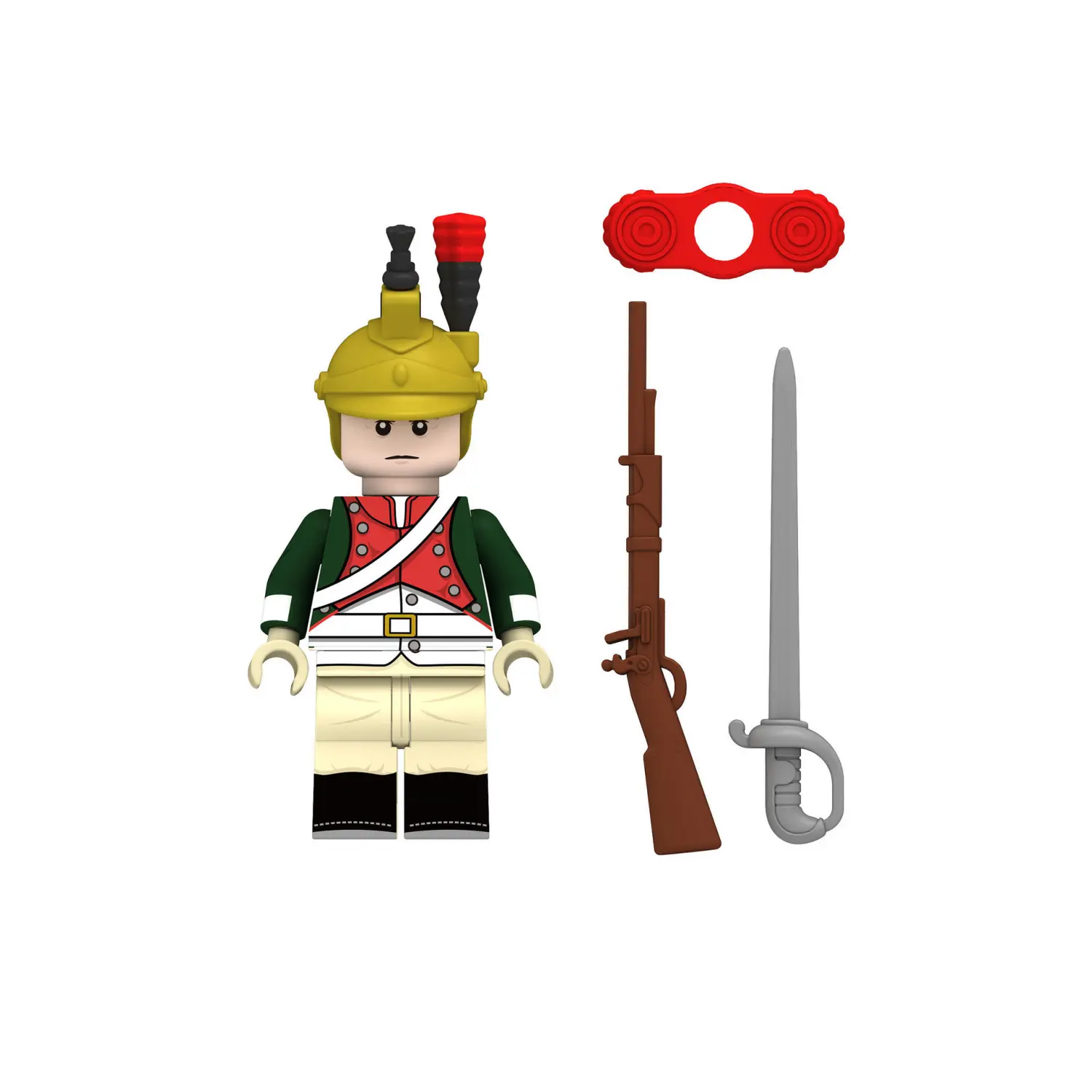 Minifigure - French Dragoon, a soldier belonging to the versatile cavalry regiments of the Napoleonic Wars (LEGO Compatible)