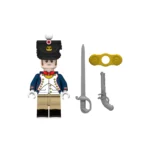 French Line Infantry Officer (specifically an officer of the Fusiliers) from the Napoleonic Wars - Custom Printed Brick Block Figure