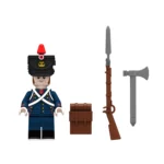 French Line Infantry Sapper (Sapeur) from the Napoleonic Wars - Custom Printed Brick Block Figure