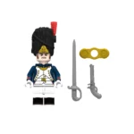 French Officer of the Imperial Guard (specifically an officer of the Old Guard Grenadiers) from the Napoleonic Wars - Custom Printed Brick Block Figure