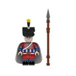 French “Red Lancer” of the Imperial Guard from the Napoleonic Wars - Custom Printed Brick Block Figure