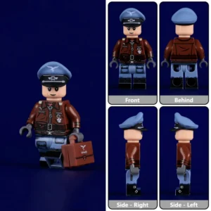 Minifigure - German Luftwaffe Captain Hauptmann fighter pilot, from World War II (LEGO Compatible) Minifigure - German Luftwaffe Captain Hauptmann fighter pilot, from World War II (LEGO Compatible)