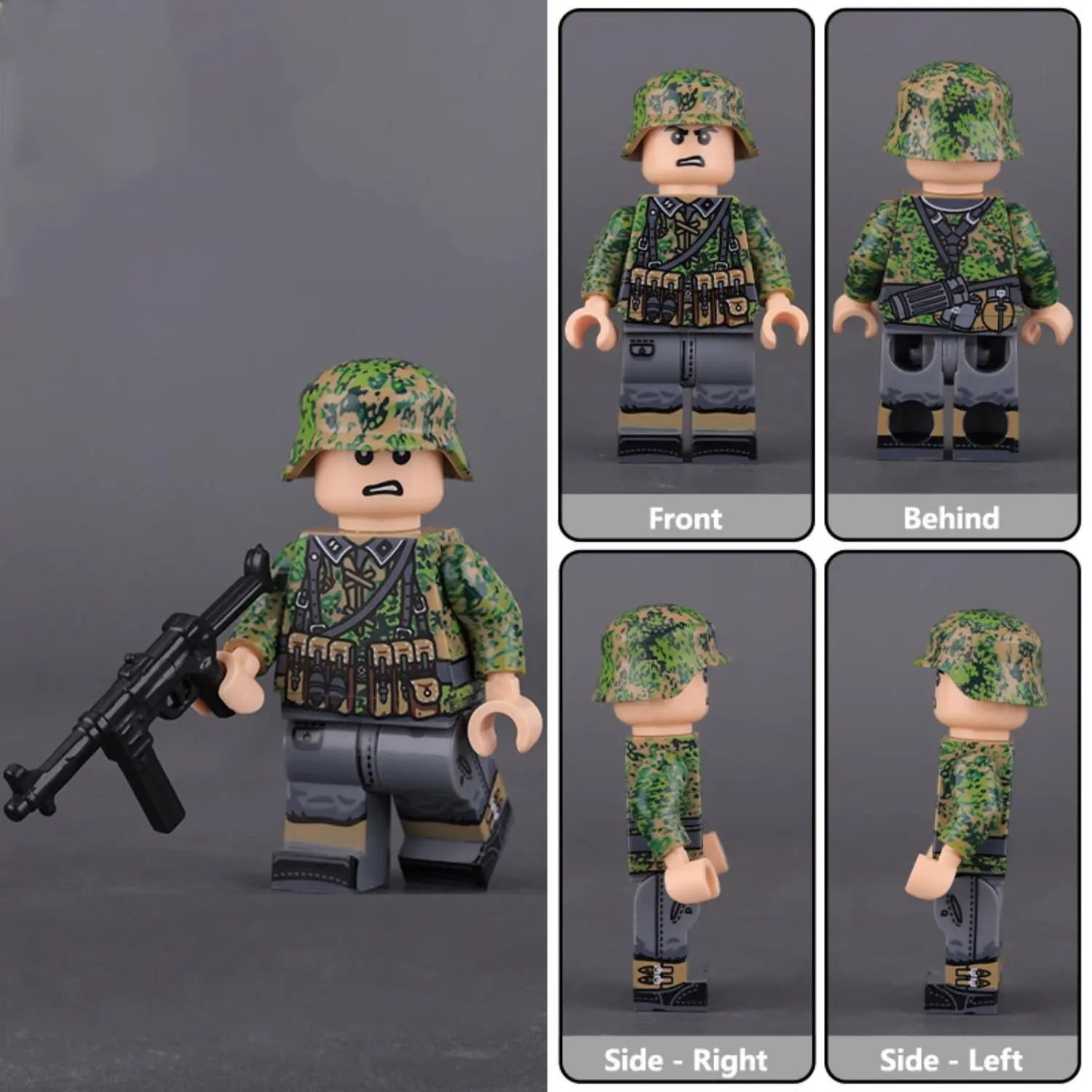 Minifigure - German Waffen-SS Corporal SS-Unterscharführer from World War II (LEGO Compatible) Minifigure - German Waffen-SS Corporal SS-Unterscharführer from World War II (LEGO Compatible)