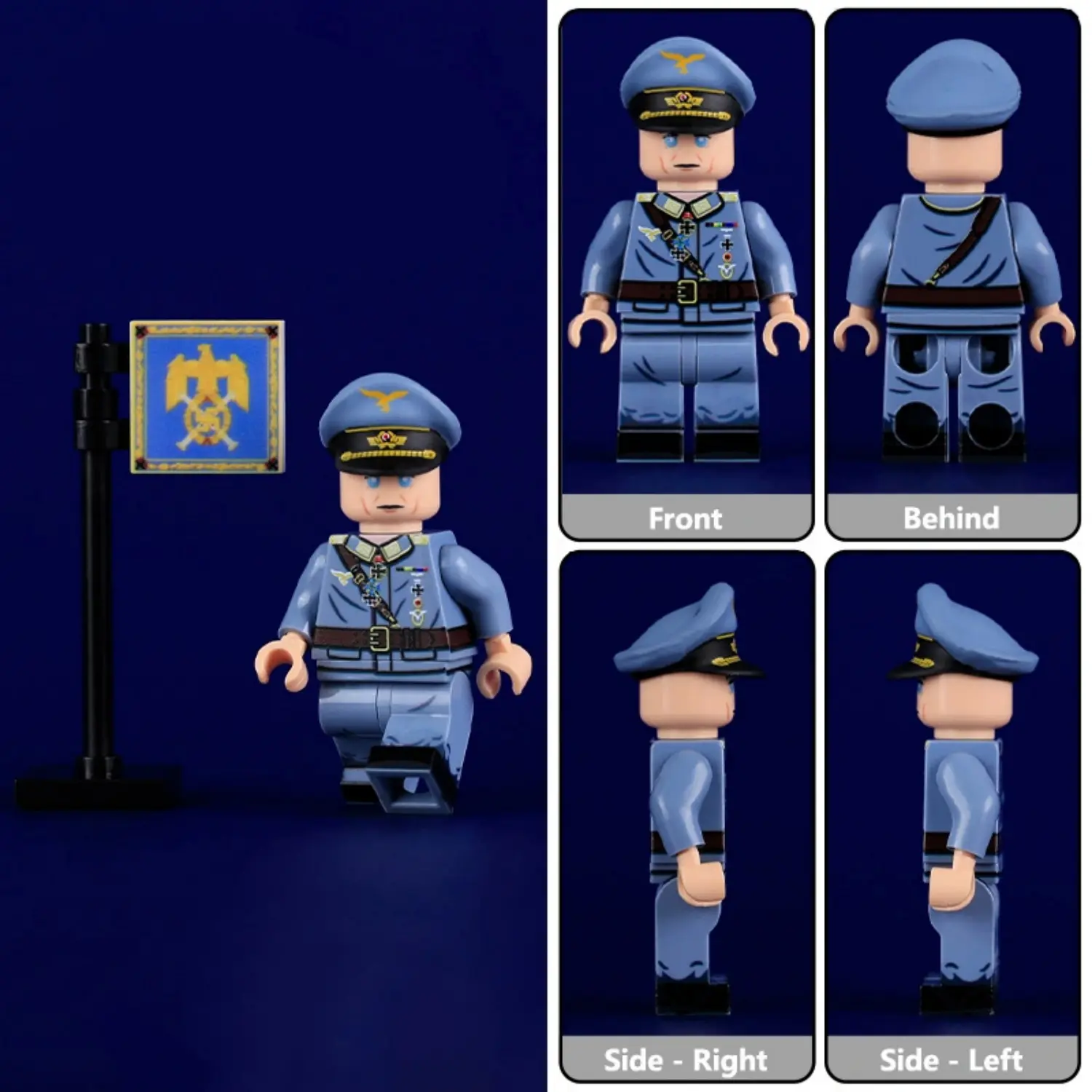 Minifigure - Hermann Göring, the Commander-in-Chief of the Luftwaffe and political and military figures in Nazi Germany (LEGO Compatible) Minifigure - Hermann Göring, the Commander-in-Chief of the Luftwaffe and political and military figures in Nazi Germany (LEGO Compatible)