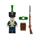 Hessian Light Infantryman (specifically from the Grand Duchy of Hesse-Darmstadt) during the Napoleonic Wars - Custom Printed Brick Block Figure
