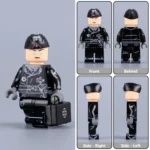 Max Wünsche , a highly decorated commander in the German Waffen-SS armored forces (Panzertruppe) during World War II - Custom Printed Brick Block Figure