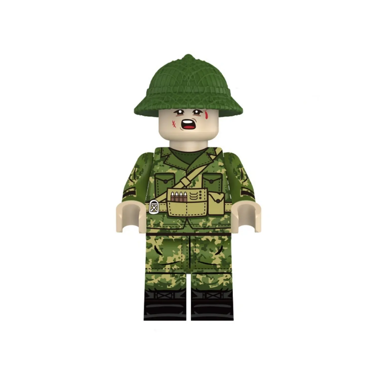 Minifigure - North Vietnamese Army (NVA) Viet Cong soldier from the Vietnam War (LEGO Compatible) in white backgrond Minifigure - North Vietnamese Army (NVA) Viet Cong soldier from the Vietnam War (LEGO Compatible)