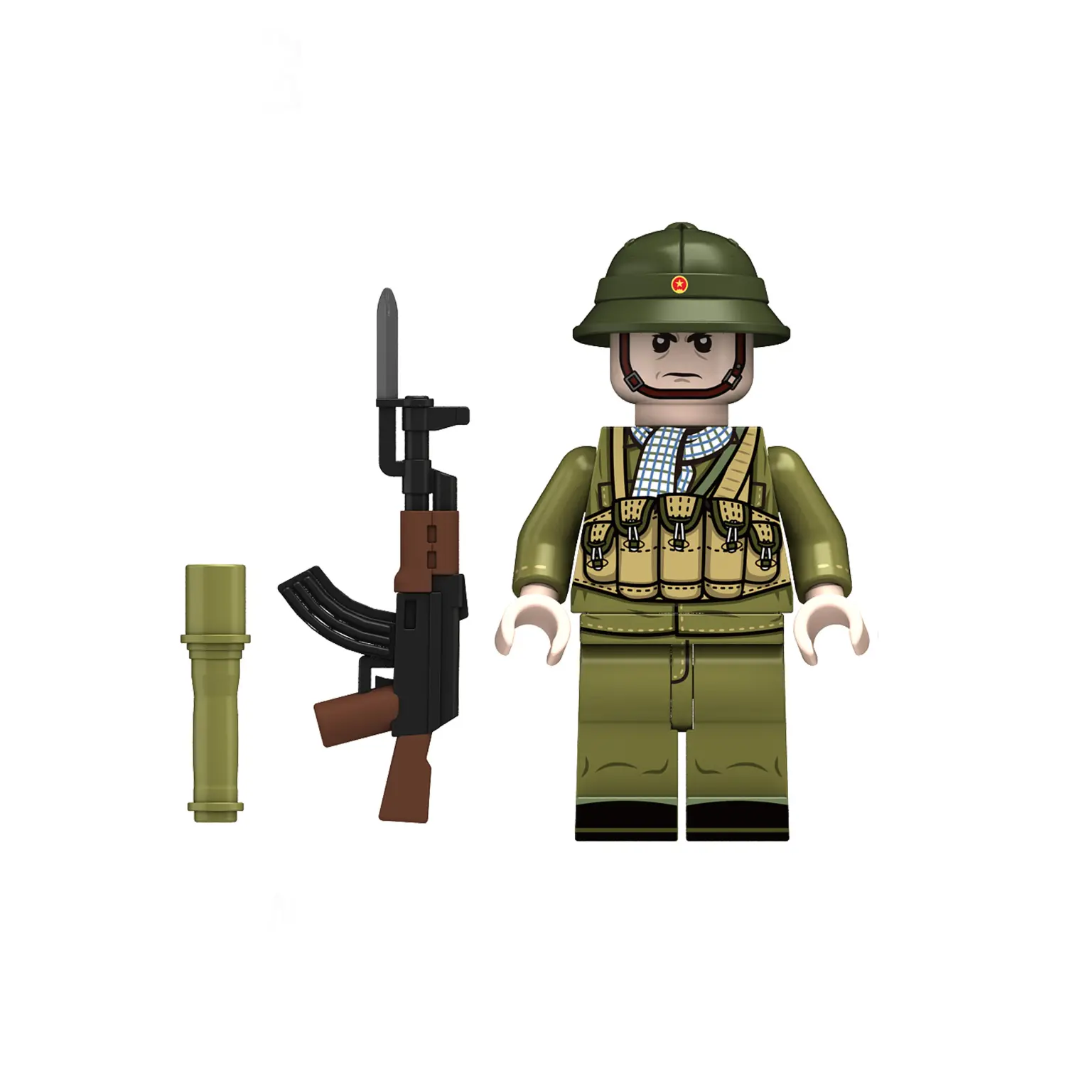 Minifigure - North Vietnamese Army (NVA) infantryman from the Vietnam War (LEGO Compatible) Minifigure - North Vietnamese Army (NVA) infantryman from the Vietnam War (LEGO Compatible)
