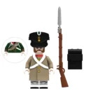 Russian Grenadier of the Napoleonic Wars wearing Greatcoat Winter Dress - Custom Printed Brick Block Figure
