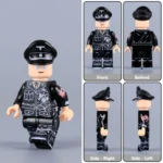 SS-Obergruppenführer Reinhard Heydrich Nazi regime leaders in black M32 service uniform - Custom Printed Brick Block Figure
