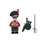 Scottish Highlander Piper of the British Army during the Napoleonic Wars - Custom Printed Brick Block Figure