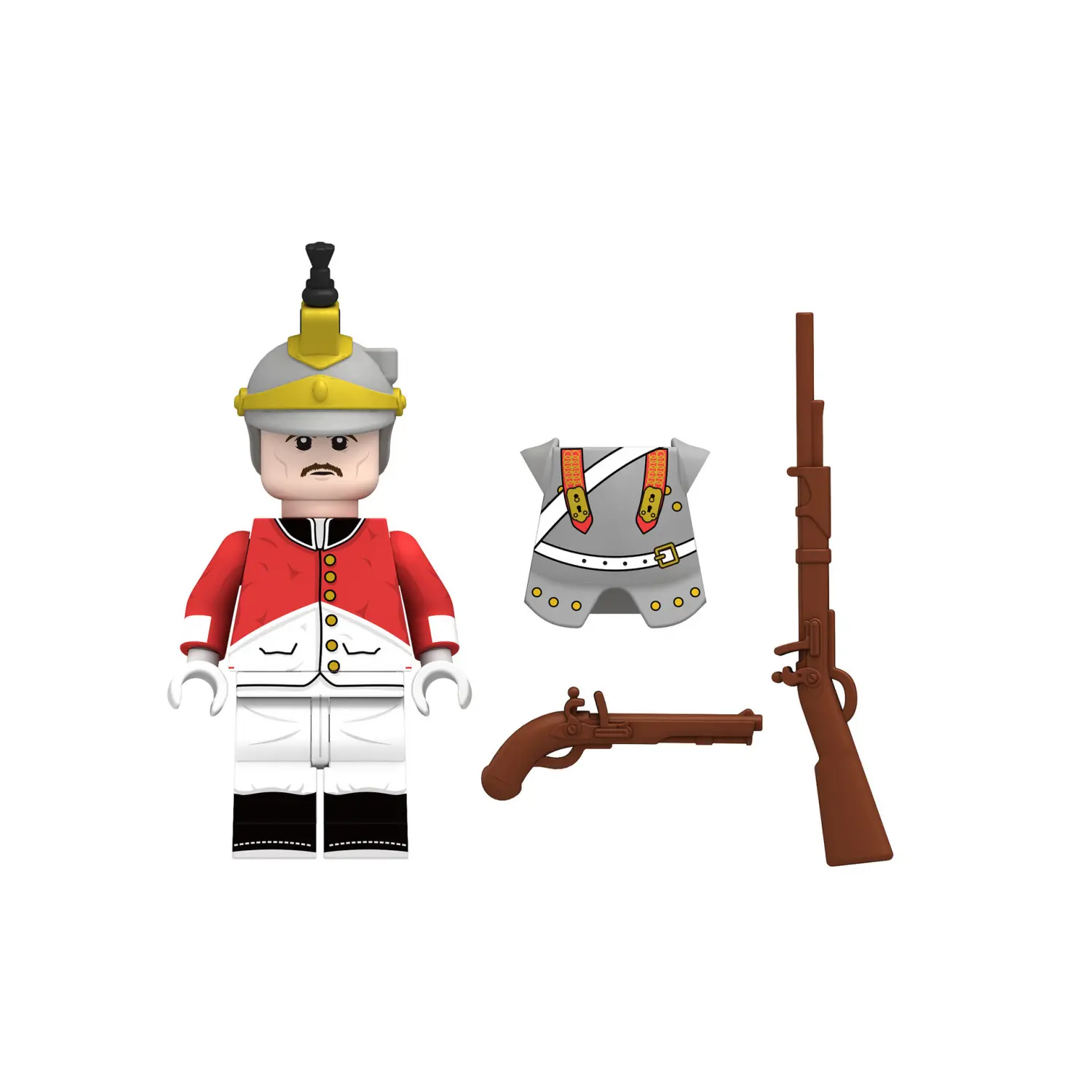 Minifigure - Spanish Cuirassier, a member of the heavy cavalry of the Spanish Army during the Napoleonic Wars (LEGO Compatible) Minifigure - Spanish Cuirassier, a member of the heavy cavalry of the Spanish Army during the Napoleonic Wars (LEGO Compatible)