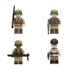 German Afrikakorps (DAK), including their famous commander, from the North African Campaign of World War II - Custom Printed Brick Block Figure