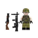 U.S. Army “Grunt” infantryman wearing an M1 Helmet from the Vietnam War - Custom Printed Brick Block Figure