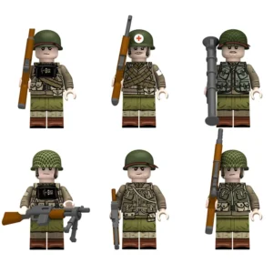Minifigure – U.S. Army Ranger Squad equipped for the D-Day invasion of Normandy from World War II (LEGO Compatible) Minifigure – U.S. Army Ranger Squad equipped for the D-Day invasion of Normandy from World War II (LEGO Compatible)