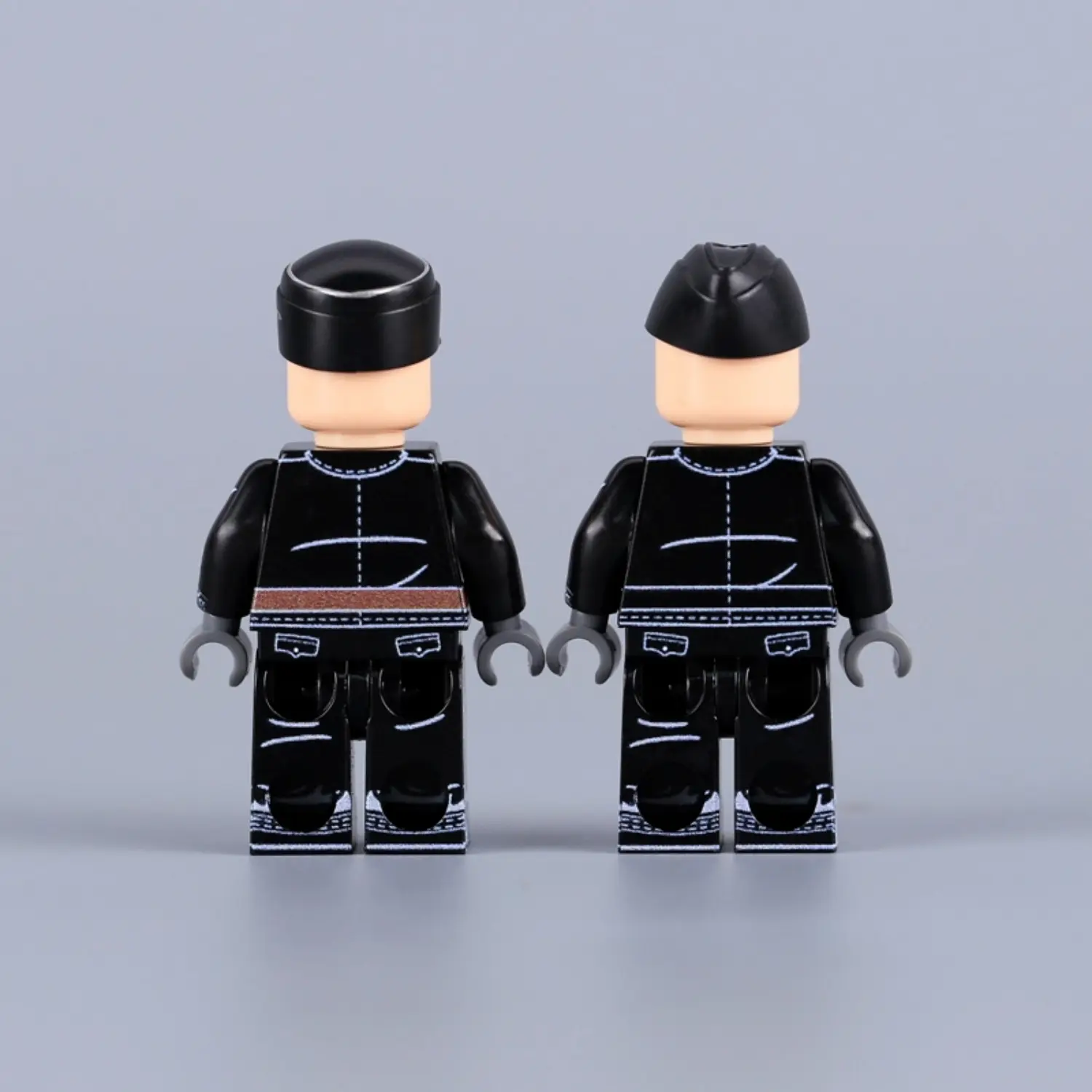 the back of Minifigure - German Waffen-SS Panzer (tank) commanders from World War II (LEGO Compatible) German Waffen-SS Panzer (tank) commanders from World War II - Custom Printed Brick Block Figure