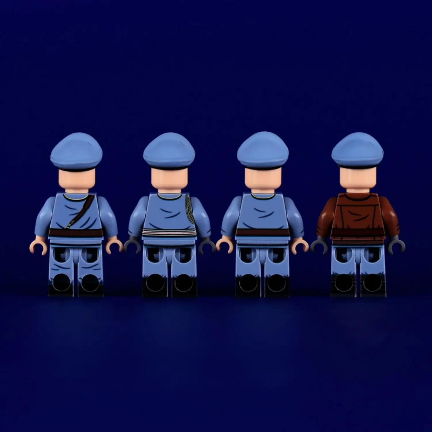 the back of Minifigure - High Command and Elite Pilots of the German Luftwaffe (Air Force) during World War II (LEGO Compatible) the back of Minifigure - High Command and Elite Pilots of the German Luftwaffe (Air Force) during World War II (LEGO Compatible)