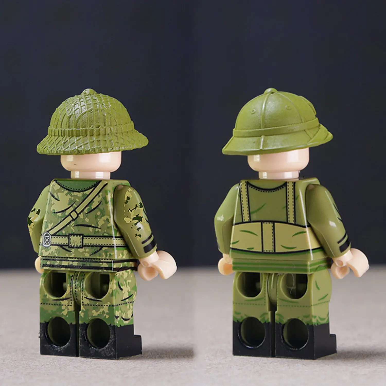 the back of Minifigure - Vietnamese soldiers from the Vietnam War (LEGO Compatible) Vietnamese soldiers from the Vietnam War - Custom Printed Brick Block Figure