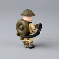 the back of the Minifigure - British Army Flamethrower Trooper from World War II (LEGO Compatible) Minifigure - British Army Flamethrower Trooper from World War II (LEGO Compatible)