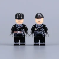 the front of Minifigure - German Waffen-SS Panzer (tank) commanders from World War II (LEGO Compatible) Minifigure - German Waffen-SS Panzer (tank) commanders from World War II (LEGO Compatible)