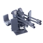 MOC – German 2 cm Flakvierling 38 Anti-Aircraft Gun (Pedestal Mount) - Custom 3D Printed Miniature Accessory Parts Pieces for Brick Block Figures
