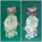 German M16 Stahlhelm with Stirnpanzer (Sniper Armor) - Custom 3D Printed Miniature Accessory Parts Pieces for Brick Block Figures
