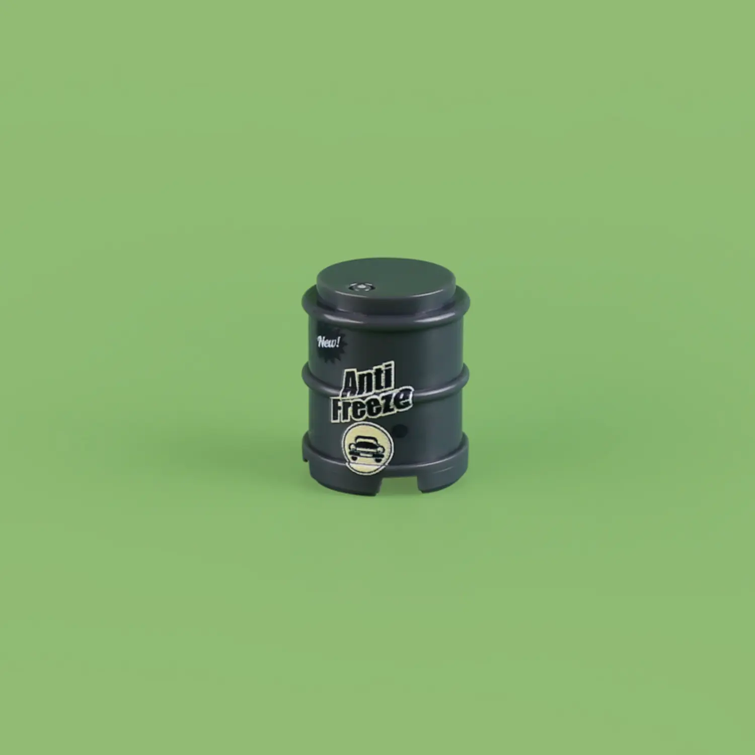 Custom Piece Miniature – Grey Anti-Freeze Coolant Drum – 3D Print for LEGO Minifigure Custom Piece Miniature – Grey Anti-Freeze Coolant Drum – 3D Print for LEGO Minifigure
